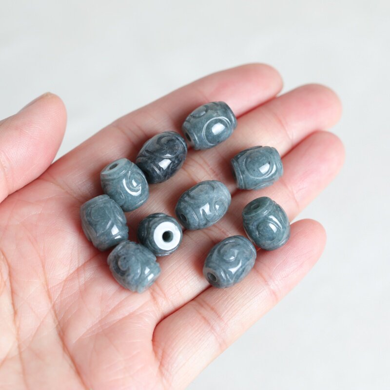 Women'S Fashion Jewellery - 5PC Natural Blue Water Jade Ripple
