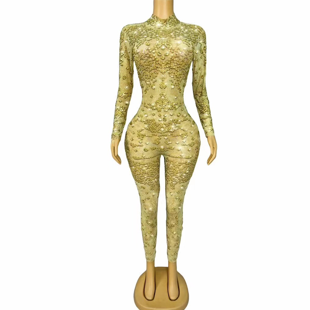 Sexy Stage Shining Gold Rhines - огляд і ціна Women Fashion Photoshoot