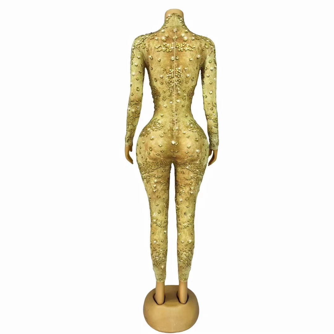 Sexy Stage Shining Gold Rhines - огляд і ціна Women Fashion Photoshoot