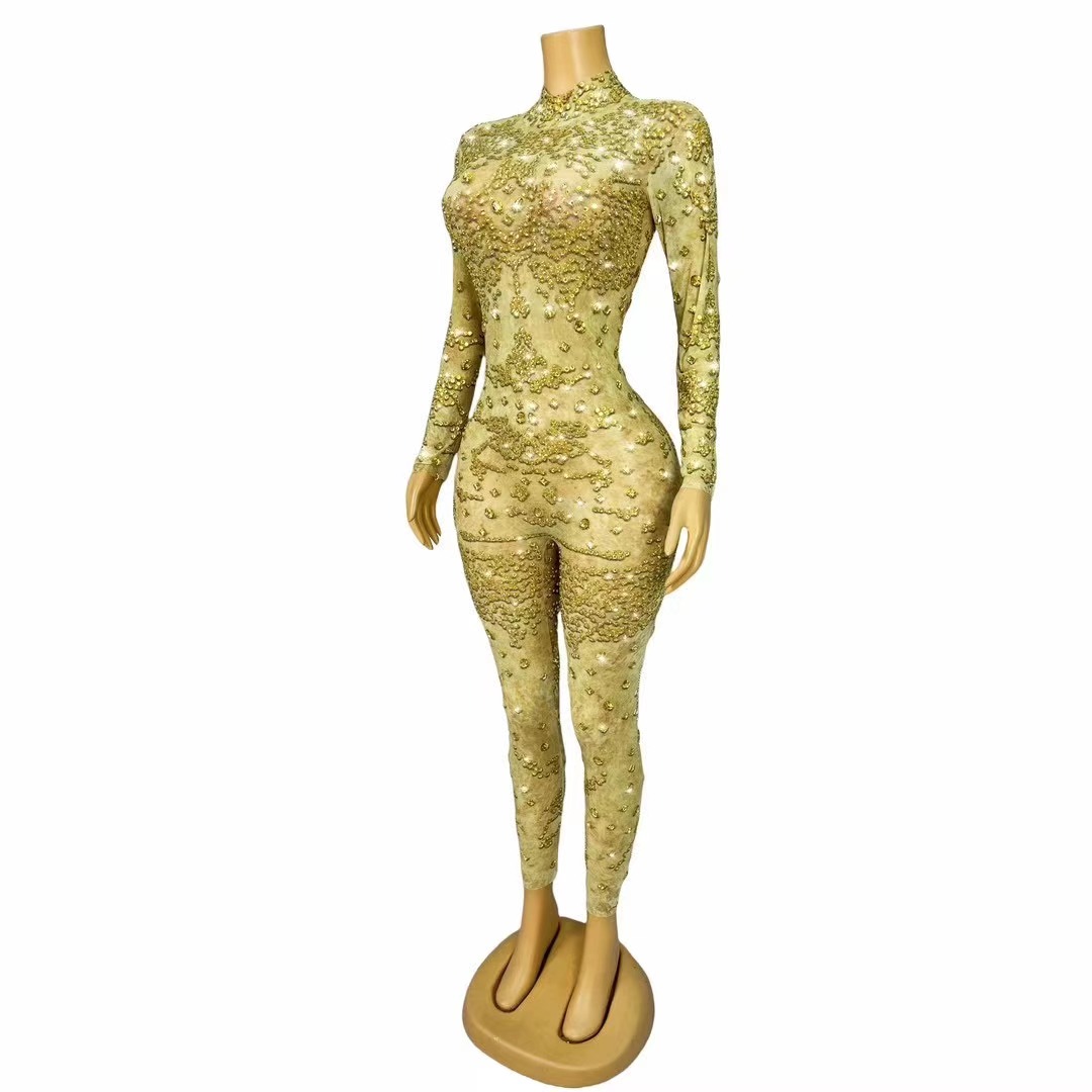 Sexy Stage Shining Gold Rhines - огляд і ціна Women Fashion Photoshoot