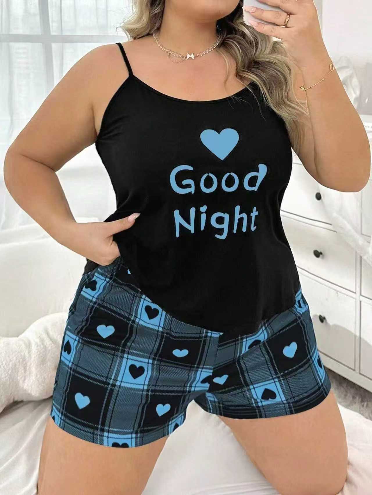 Women's Black Good Night Heart - огляд і ціна Lace Trim Cami
