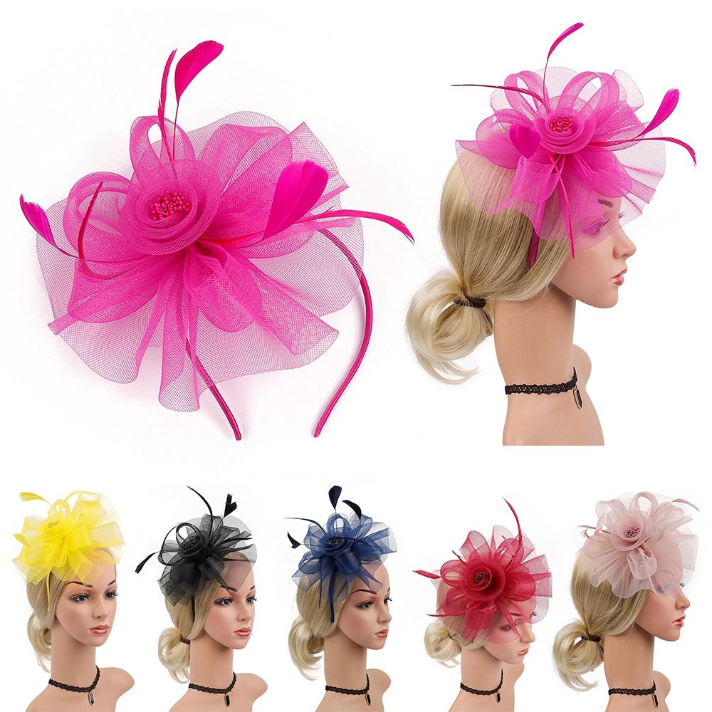 Feathers Ribbon Fascinator Hat - огляд і ціна Women'S Fashion Kentucky Derby