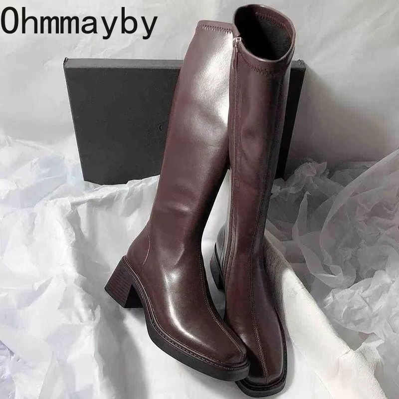 Vintage Thick Heel Women Knee  - огляд і ціна Women'S Fashion Korea