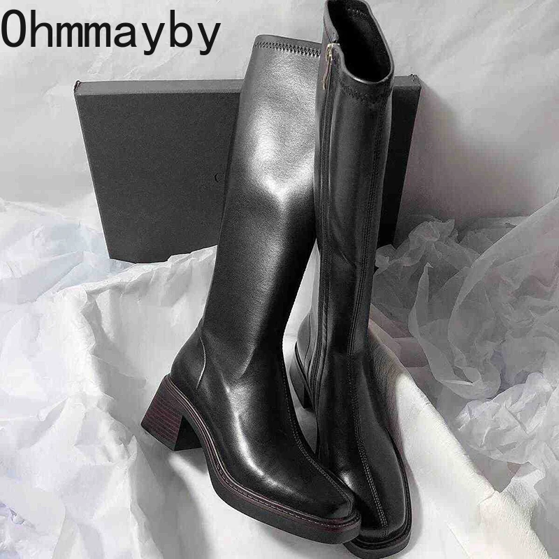 Vintage Thick Heel Women Knee  - огляд і ціна Women'S Fashion Korea