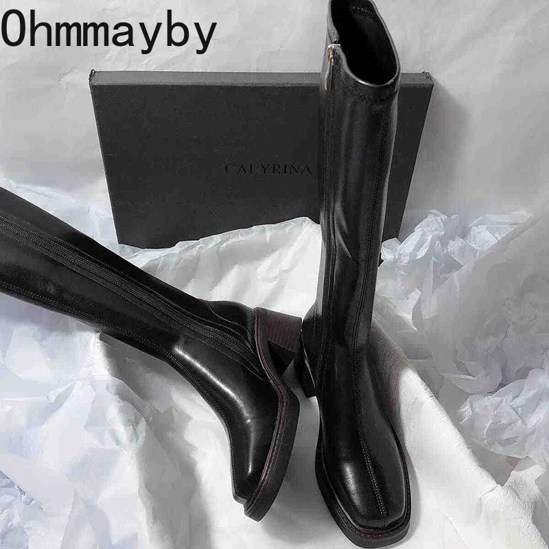Vintage Thick Heel Women Knee  - огляд і ціна Women'S Fashion Korea