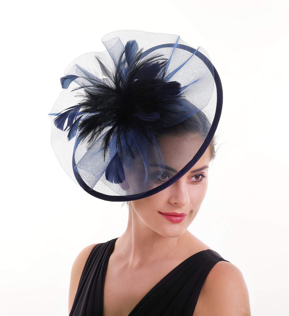Women Feather Fascinator Hat M - огляд і ціна Women'S Fashion Kentucky Derby
