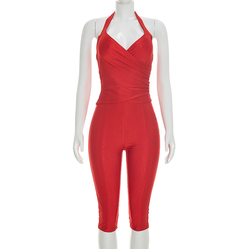 Slim 2 Piece Set Women Solid W - огляд і ціна Lace Trim Cami