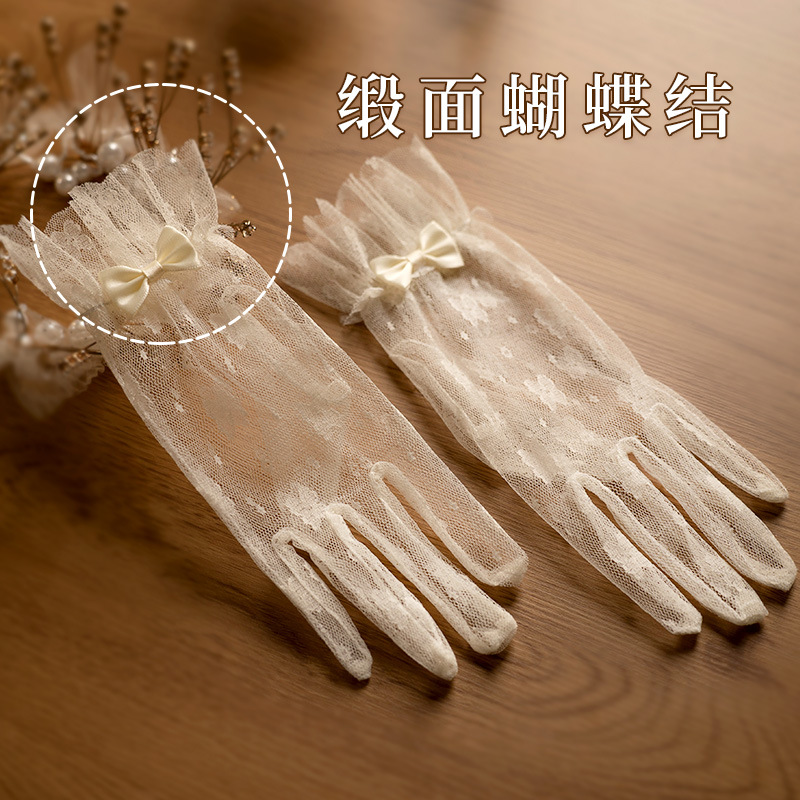 Gloves Vintage Lace Bow Short  - огляд і ціна Women Fashion Photoshoot