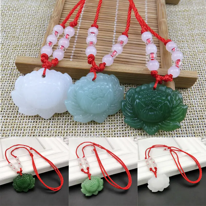 Natural Green Jade Lotus Penda - огляд і ціна Women'S Fashion Jewellery