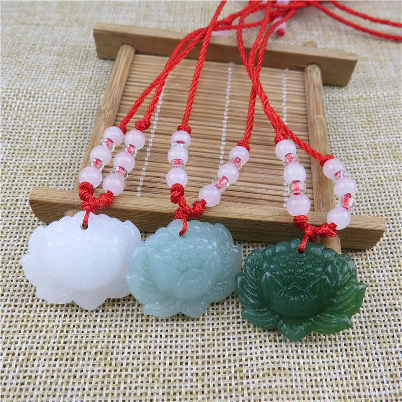 Natural Green Jade Lotus Penda - огляд і ціна Women'S Fashion Jewellery