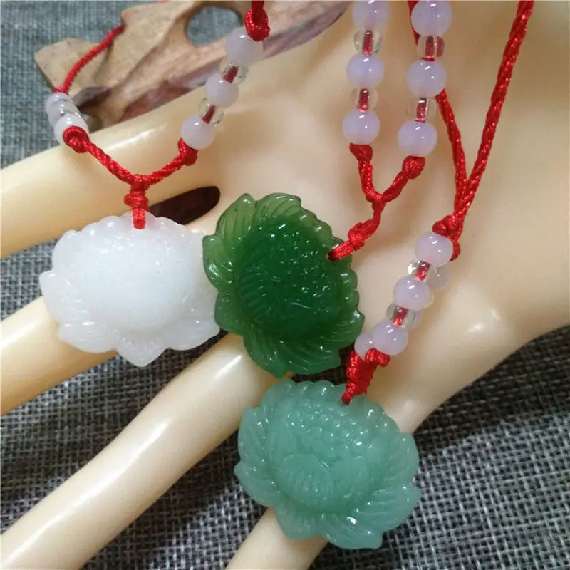 Natural Green Jade Lotus Penda - огляд і ціна Women'S Fashion Jewellery