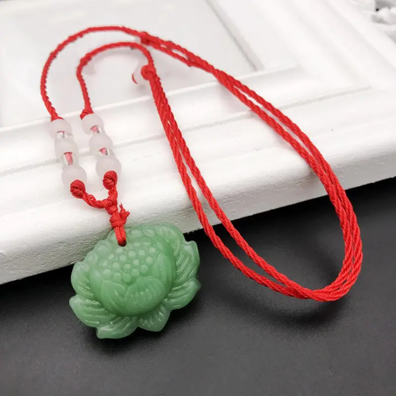 Natural Green Jade Lotus Penda - огляд і ціна Women'S Fashion Jewellery