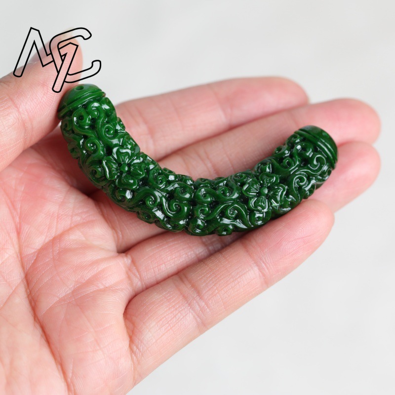 1pc Natural A Green Jade Drago - огляд і ціна Women'S Fashion Jewellery