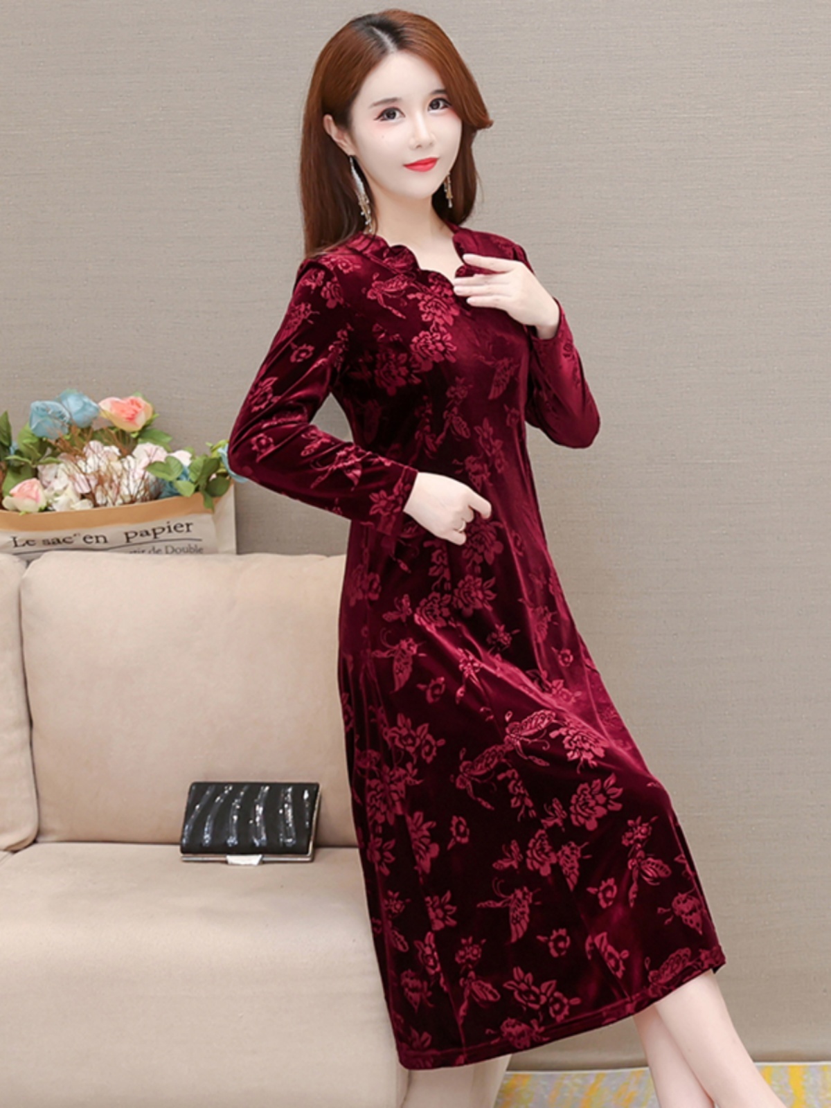 Elegant Velvet Dress V-Neck Mi - огляд і ціна Women Fashion Over The Years