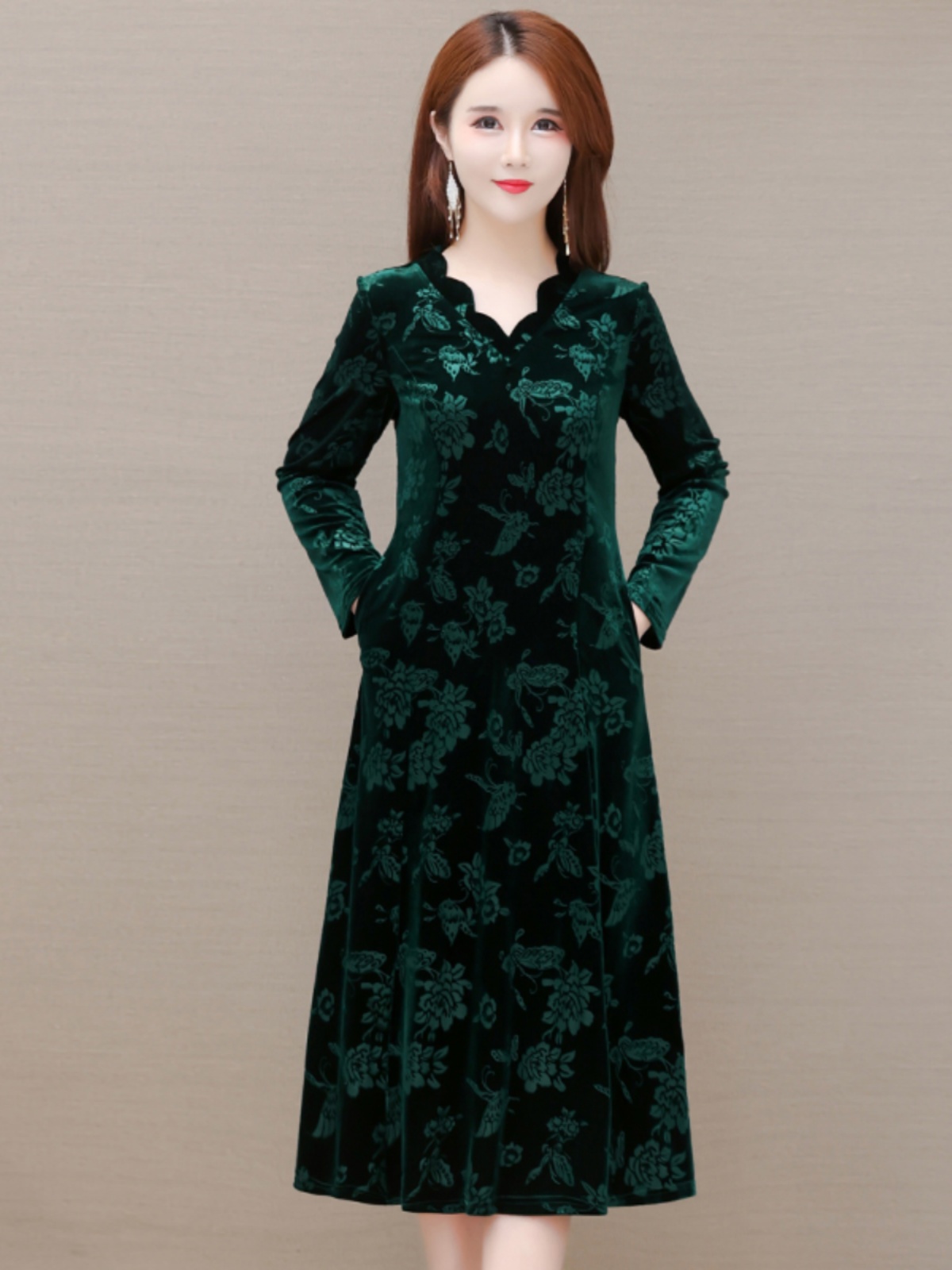 Elegant Velvet Dress V-Neck Mi - огляд і ціна Women Fashion Over The Years
