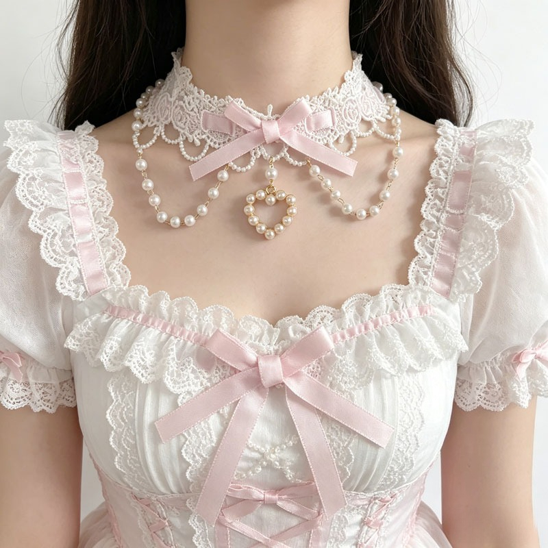 Lolita Pearl Sweet Lace Neckla - огляд і ціна Women Fashion Photoshoot
